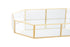 Octo Vintage Glass Jewellery Tray Gold